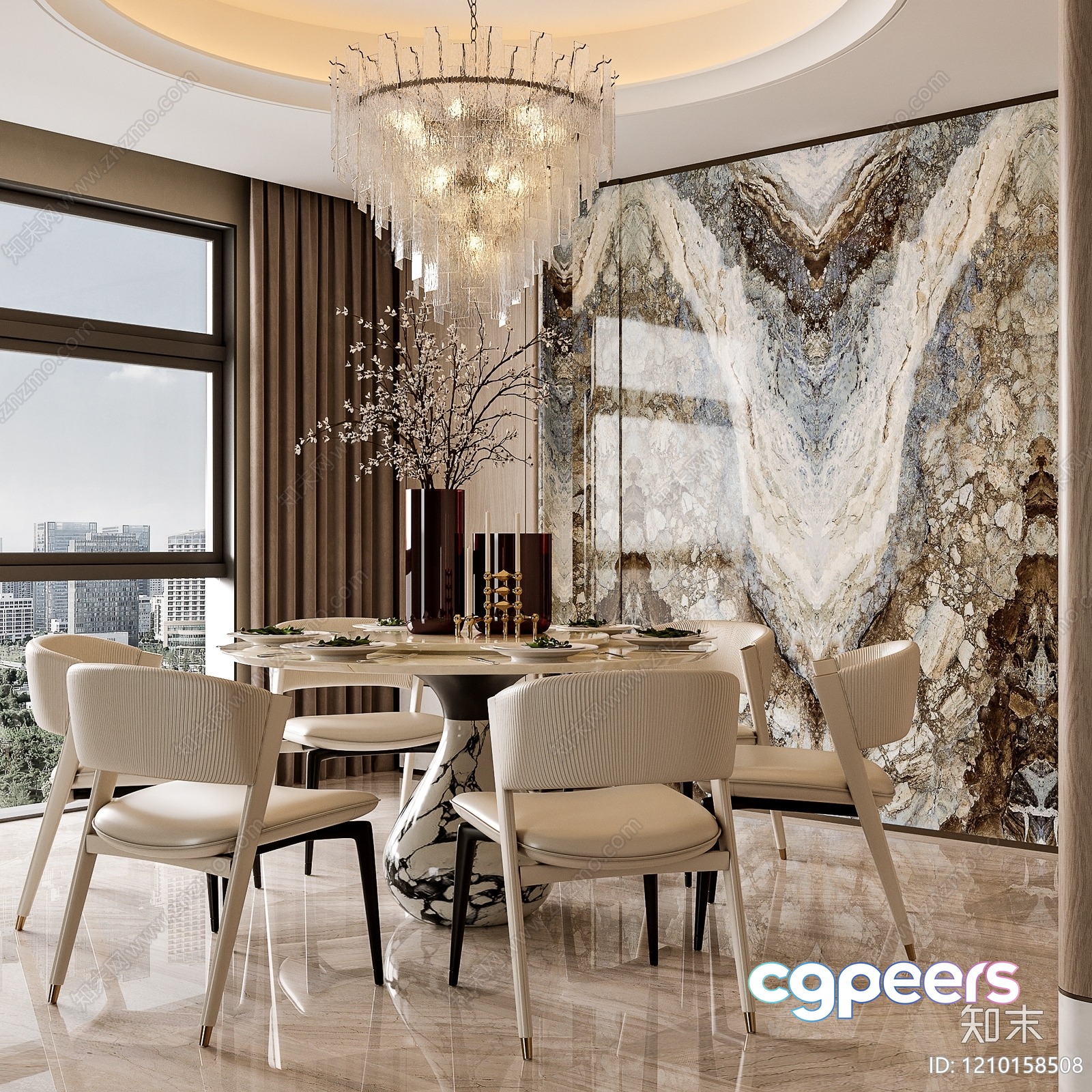 A Dining Table 3D Model - 1179 - VRAY Render A Dining Table 3D Model - 1179 - VRAY Render