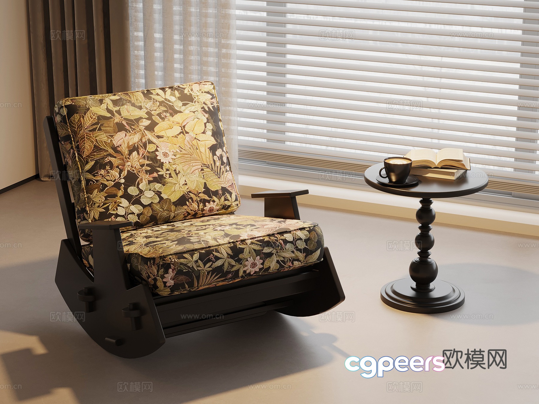 A Cozy Reading Nook 3D Model - 23422 - VRAY Render