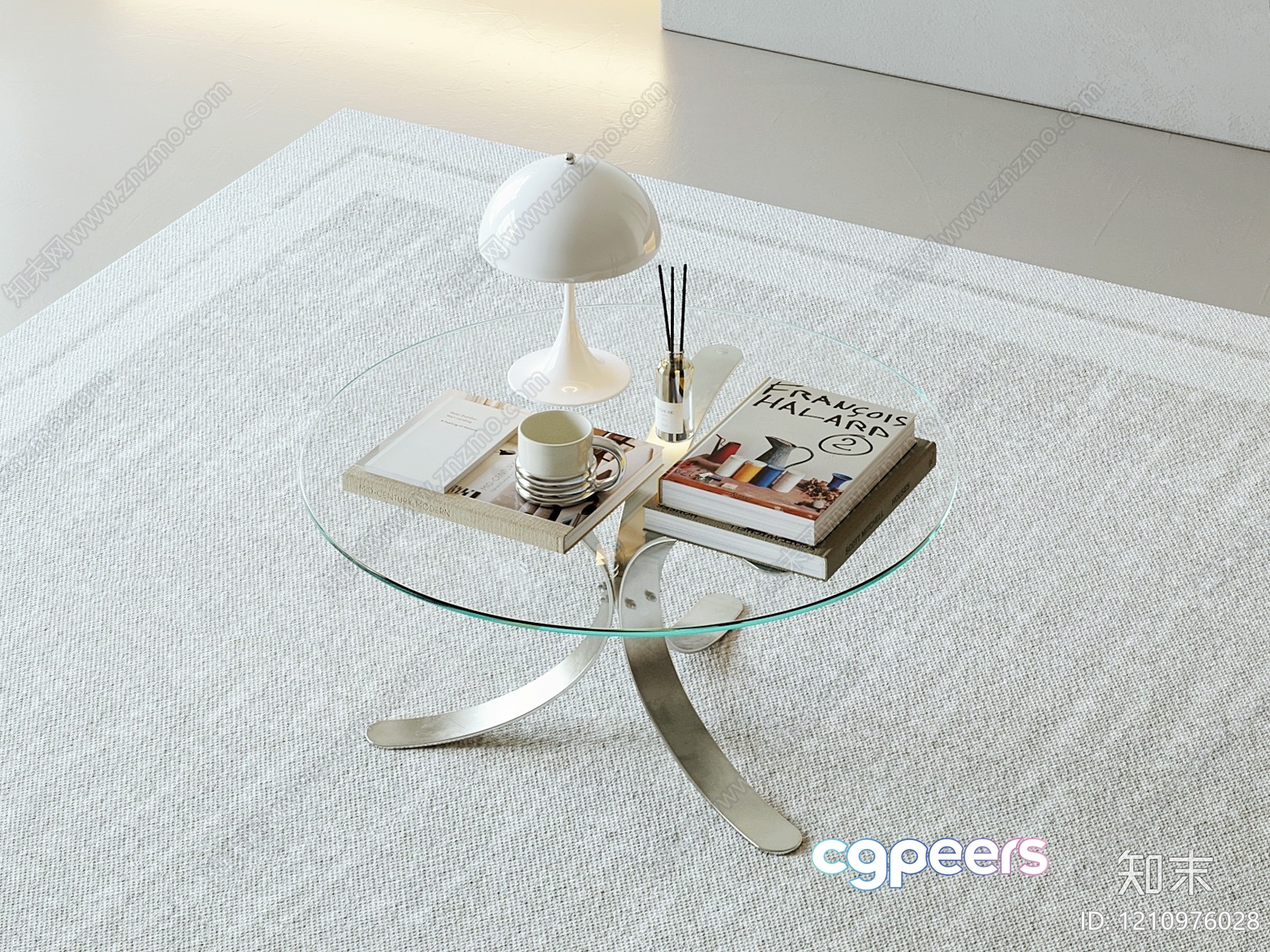 Modern Glass Table 3D Model - 7163 - VRAY Render