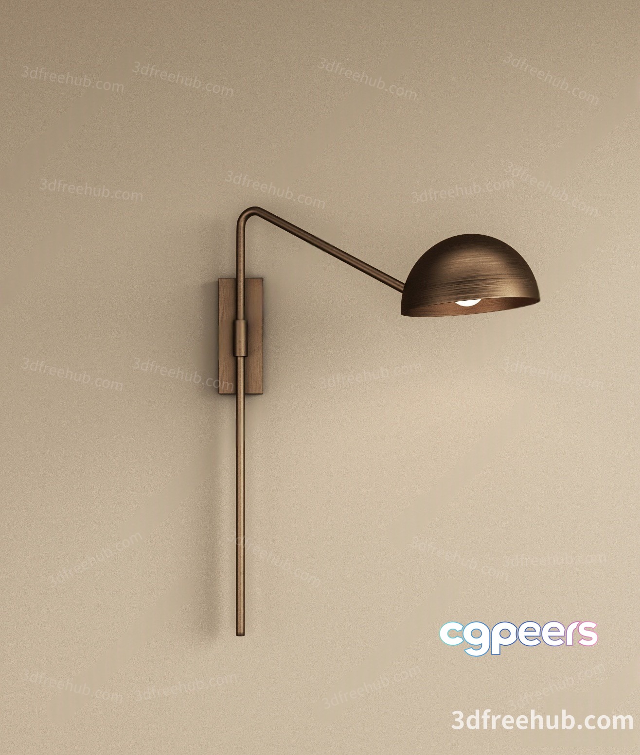 Gold Light Fixture 3D Model - 21273 - VRAY Render