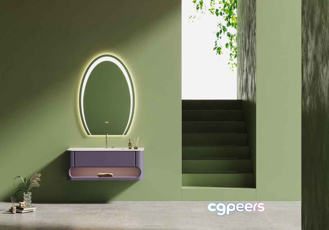 Modern Bathroom Vanity 3D Model - 5323 - VRAY Render Modern Bathroom Vanity 3D Model - 5323 - VRAY Render