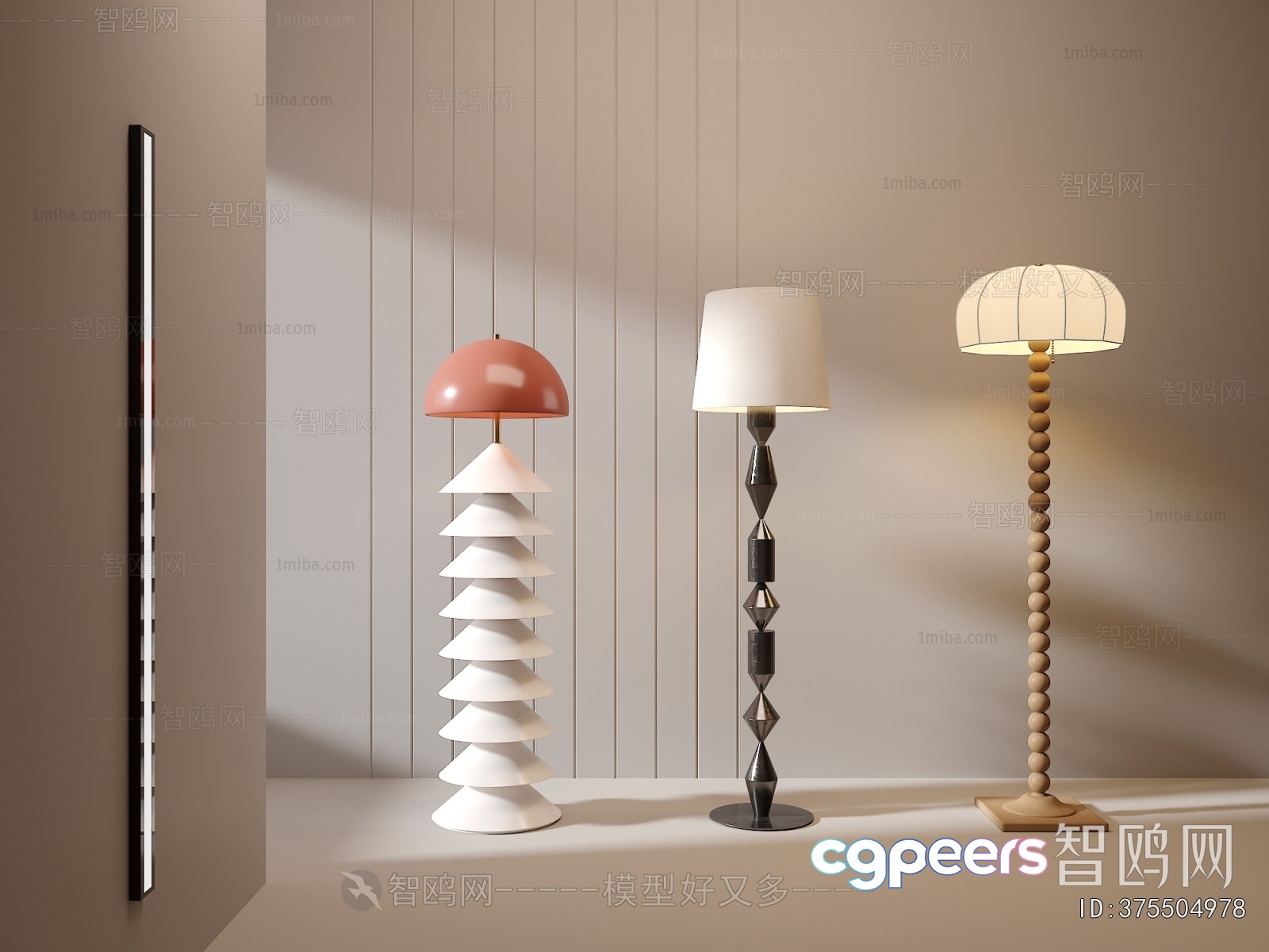 Modern Floor Lamps 3D Model - 10829 - VRAY Render Modern Floor Lamps 3D Model - 10829 - VRAY Render