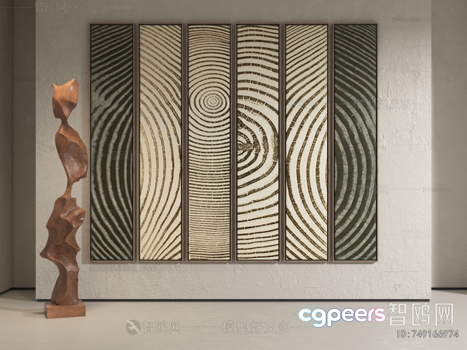 A Modern Art Piece 3D Model - 19678 - VRAY Render