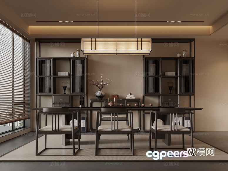 Modern Dining Room 3D Model - 14864 - VRAY Render