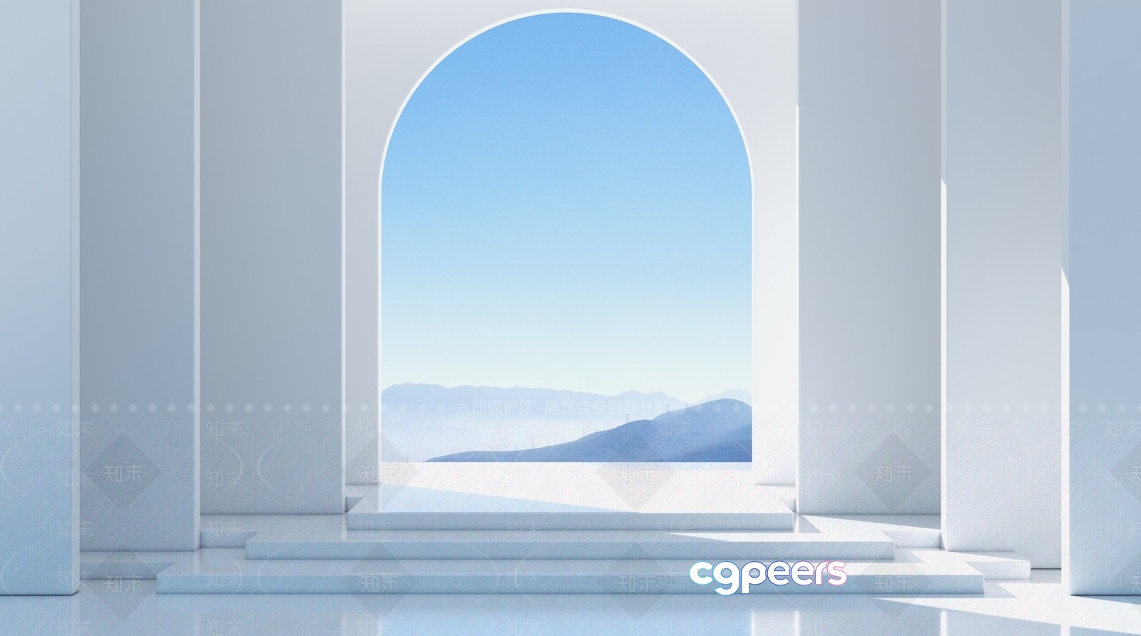 White Archway 3D Model - 14075 - VRAY Render White Archway 3D Model - 14075 - VRAY Render