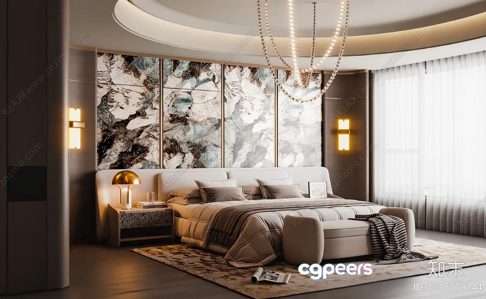 Cozy Bedroom 3D Model - 17594 - VRAY Render