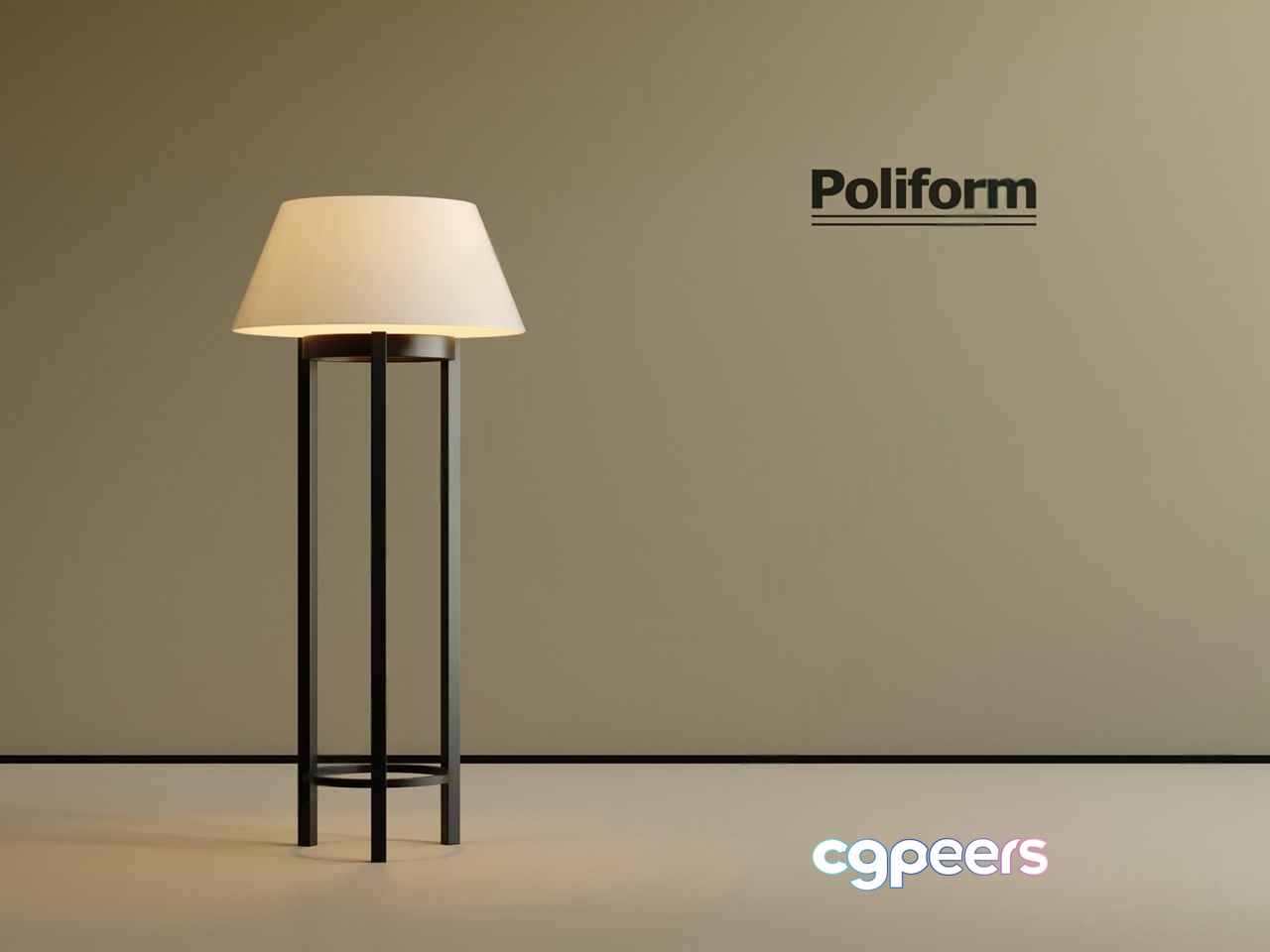 Modern Floor Lamp 3D Model - 7633 - CORONA Render