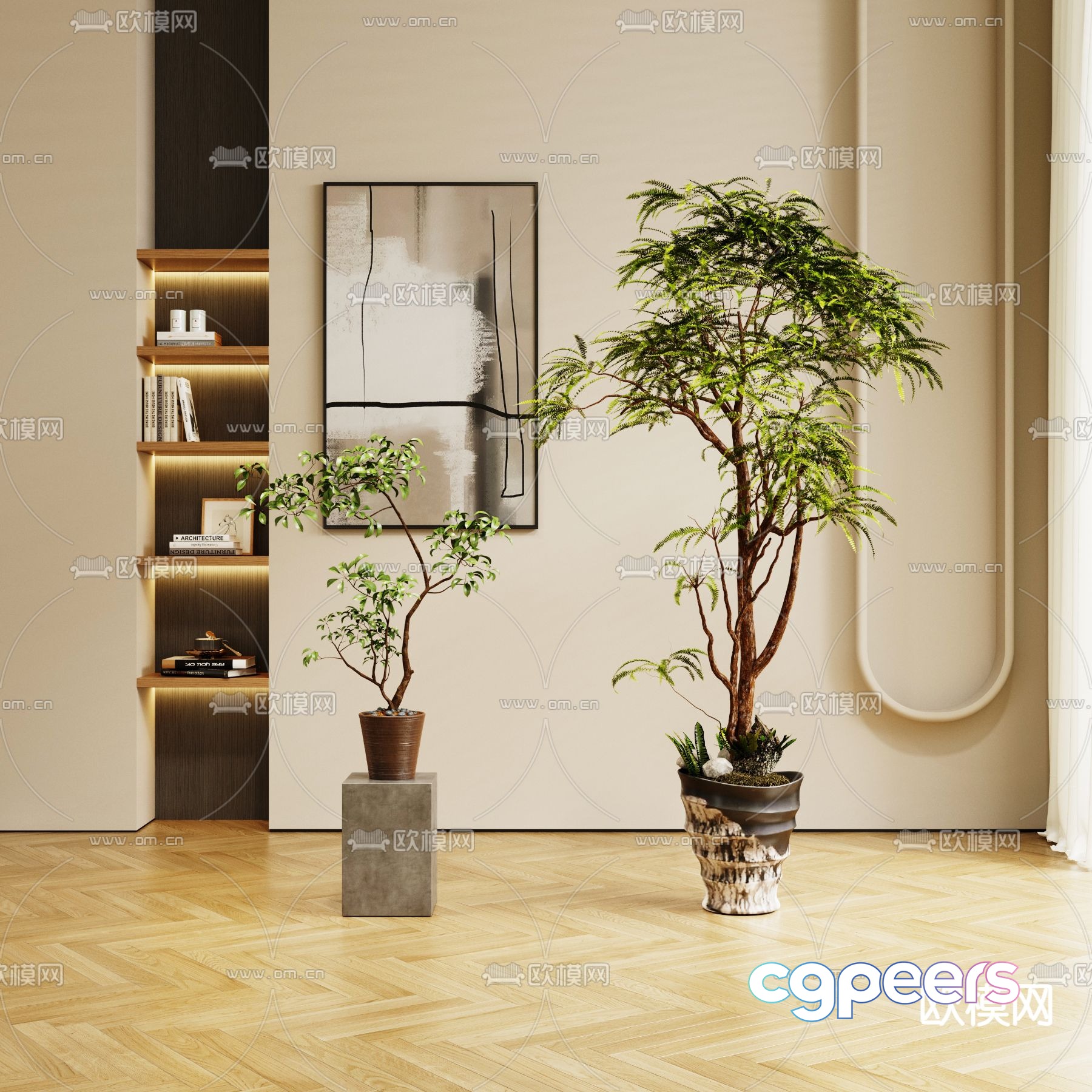 Modern Living Room 3D Model - 9457 - VRAY Render