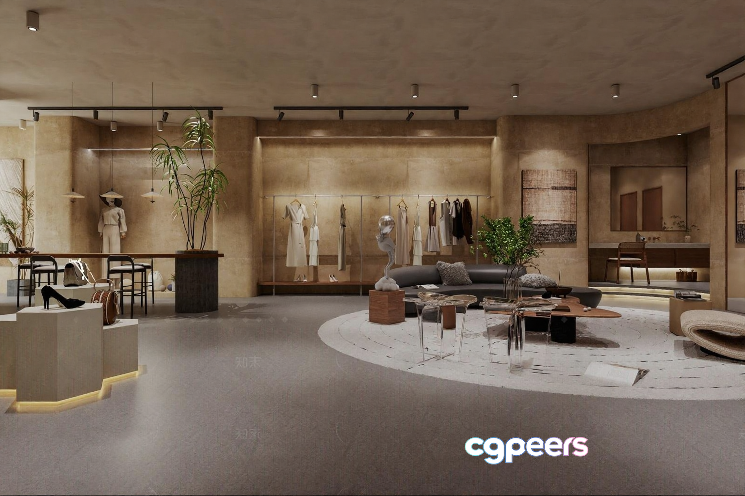 Modern Clothing Store 3D Model - 16047 - VRAY Render