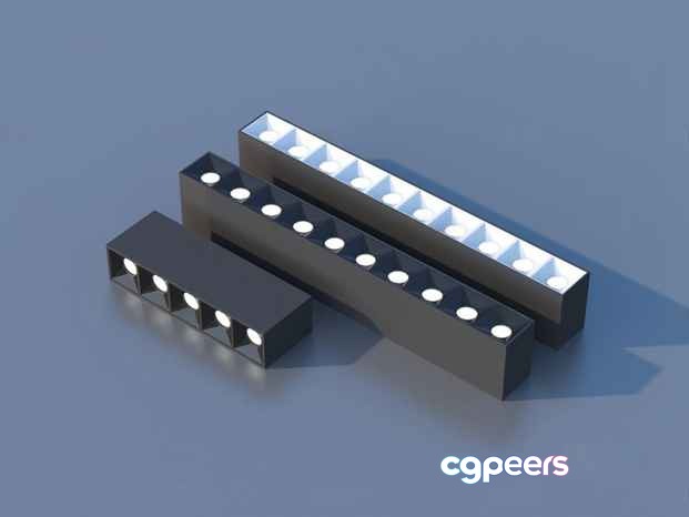Black Led Light Bars 3D Model - 6444 - VRAY Render Black Led Light Bars 3D Model - 6444 - VRAY Render