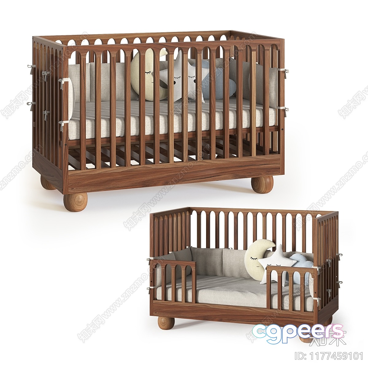 A Wooden Crib 3D Model - 17420 - VRAY Render A Wooden Crib 3D Model - 17420 - VRAY Render
