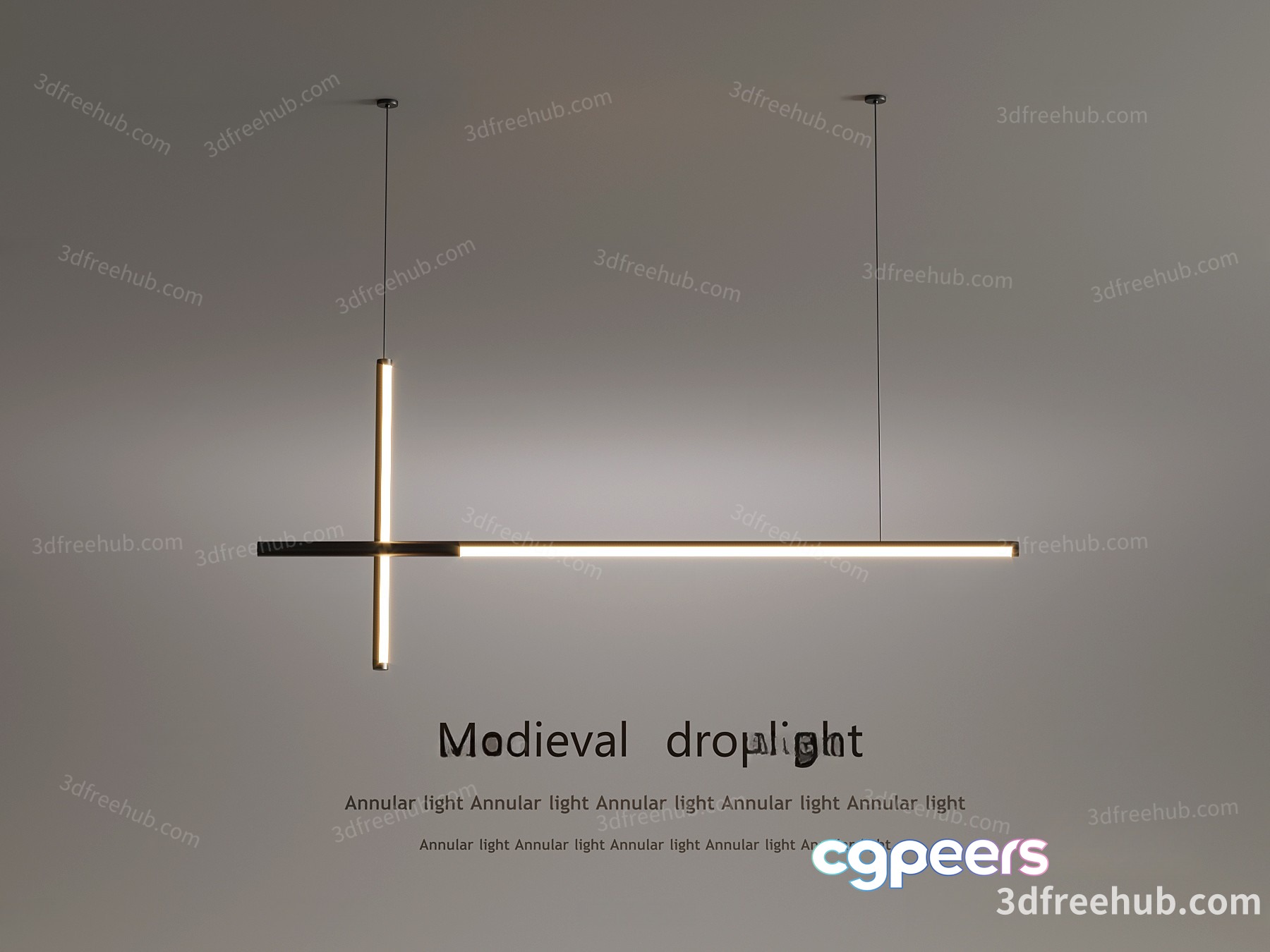 Gold Light Fixture 3D Model - 20191 - VRAY Render