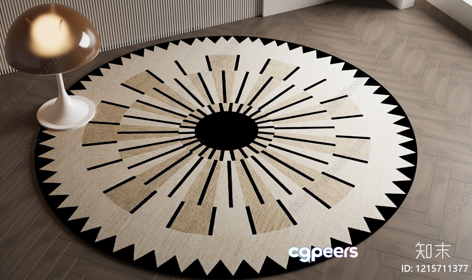 Modern Circular Rug 3D Model - 16437 - VRAY Render