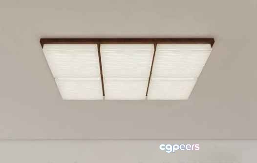 A White Light Fixture 3D Model - 372 - VRAY Render A White Light Fixture 3D Model - 372 - VRAY Render