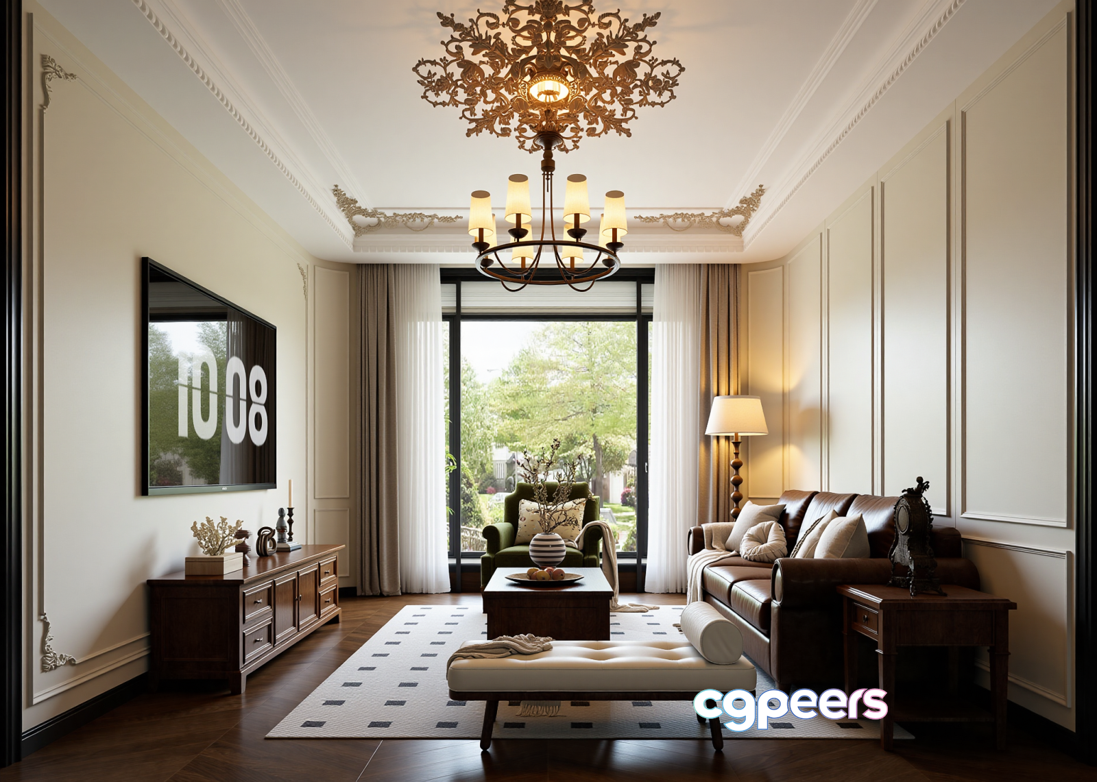 Modern Living Room 3D Model - 9553 - VRAY Render Modern Living Room 3D Model - 9553 - VRAY Render