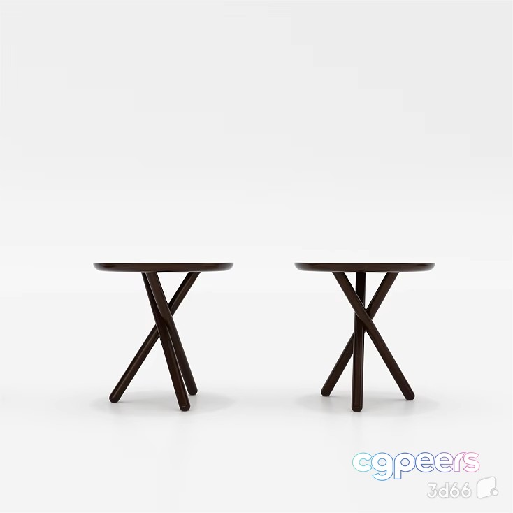 Two Wooden Side Tables 3D Model - 20317 - VRAY Render Two Wooden Side Tables 3D Model - 20317 - VRAY Render