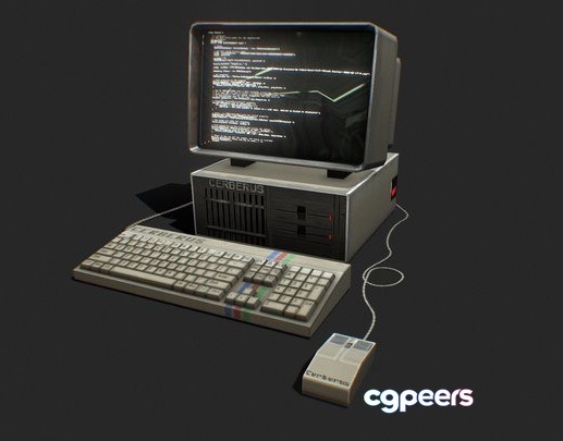 3D Game Assets - Low Poly 80'S Computer V3 3D Game Assets - Low Poly 80'S Computer V3
