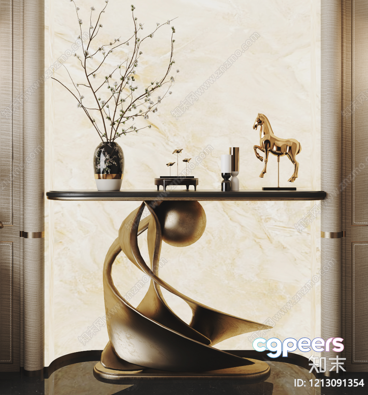 Modern Art Display 3D Model - 12899 - VRAY Render Modern Art Display 3D Model - 12899 - VRAY Render