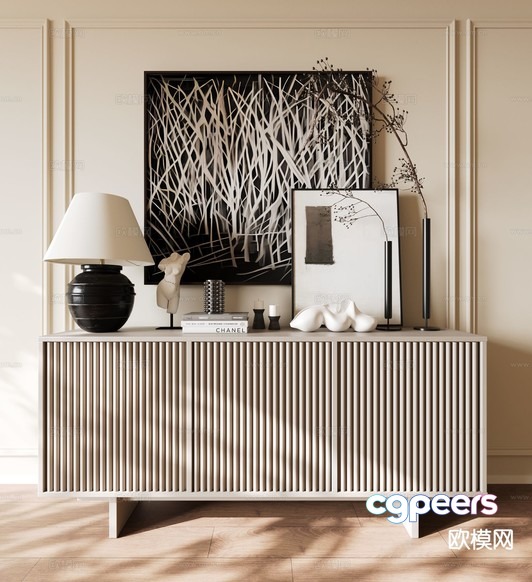 Modern Sideboard Furniture 3D Model - 12014 - CORONA Render Modern Sideboard Furniture 3D Model - 12014 - CORONA Render
