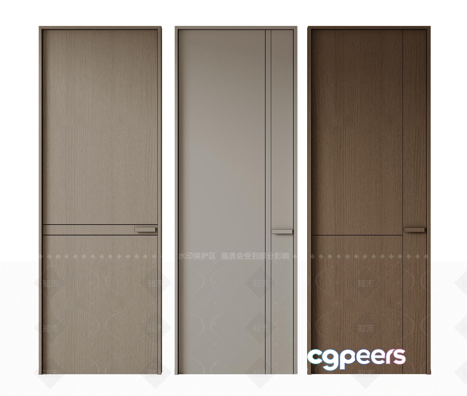 Modern Tall Doors 3D Model - 2368 - VRAY Render Modern Tall Doors 3D Model - 2368 - VRAY Render
