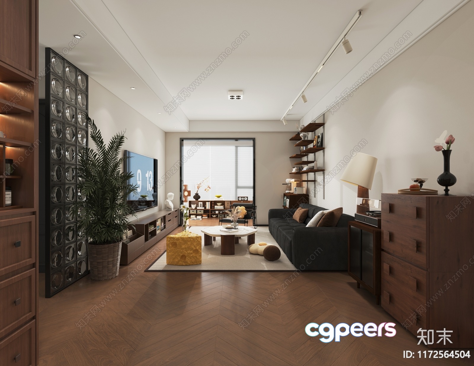 Modern Living Room 3D Model - 23401 - VRAY Render