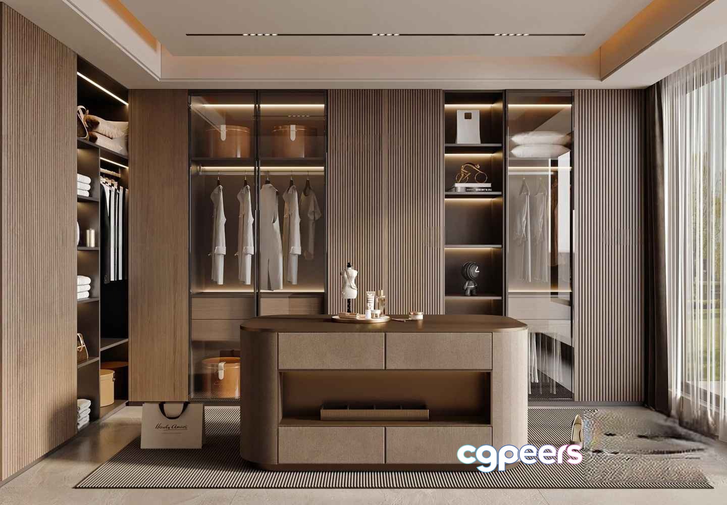 Modern Walk-In Closet 3D Model - 10467 - CORONA Render Modern Walk-In Closet 3D Model - 10467 - CORONA Render