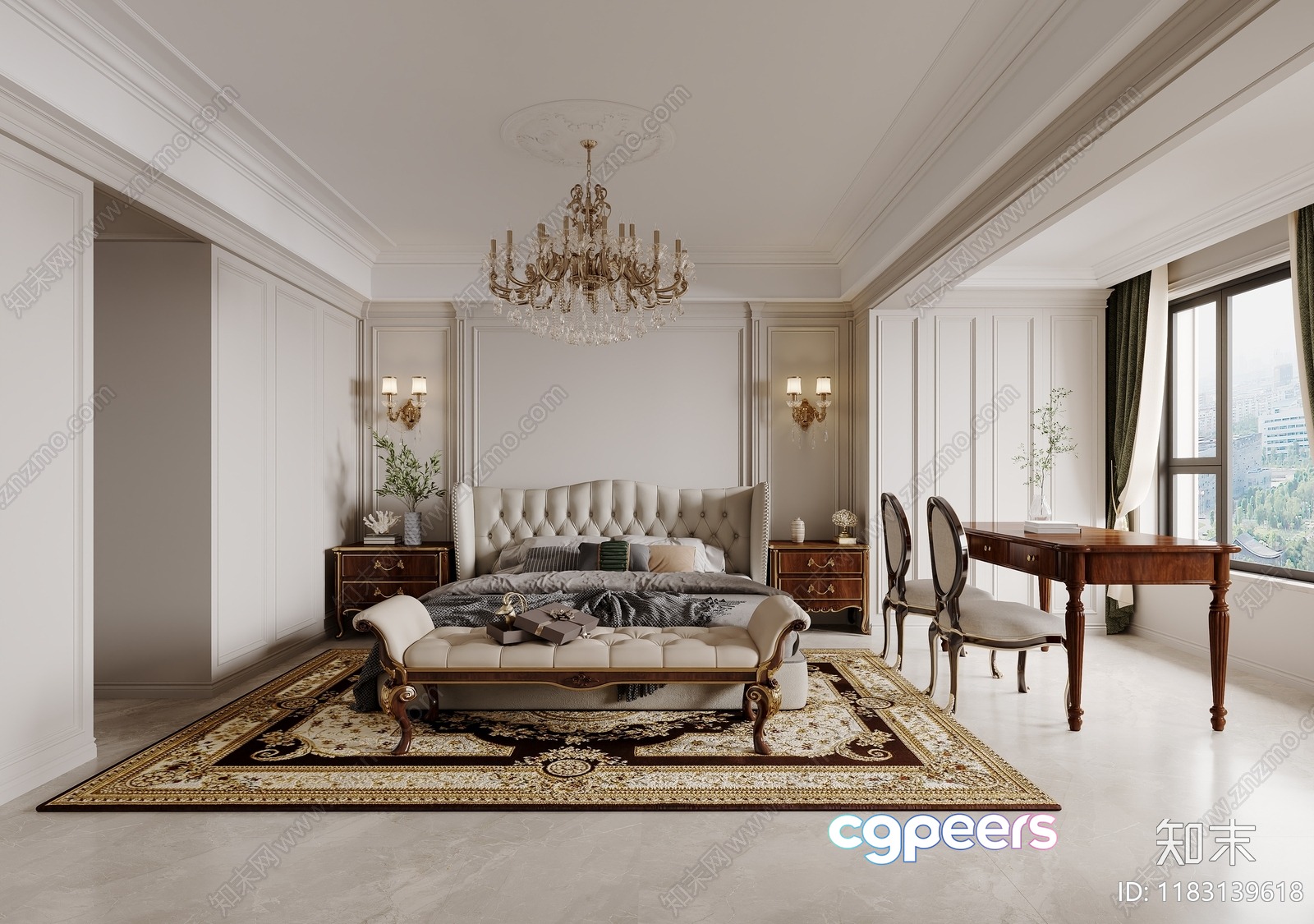 Cozy Bedroom 3D Model - 10701 - CORONA Render