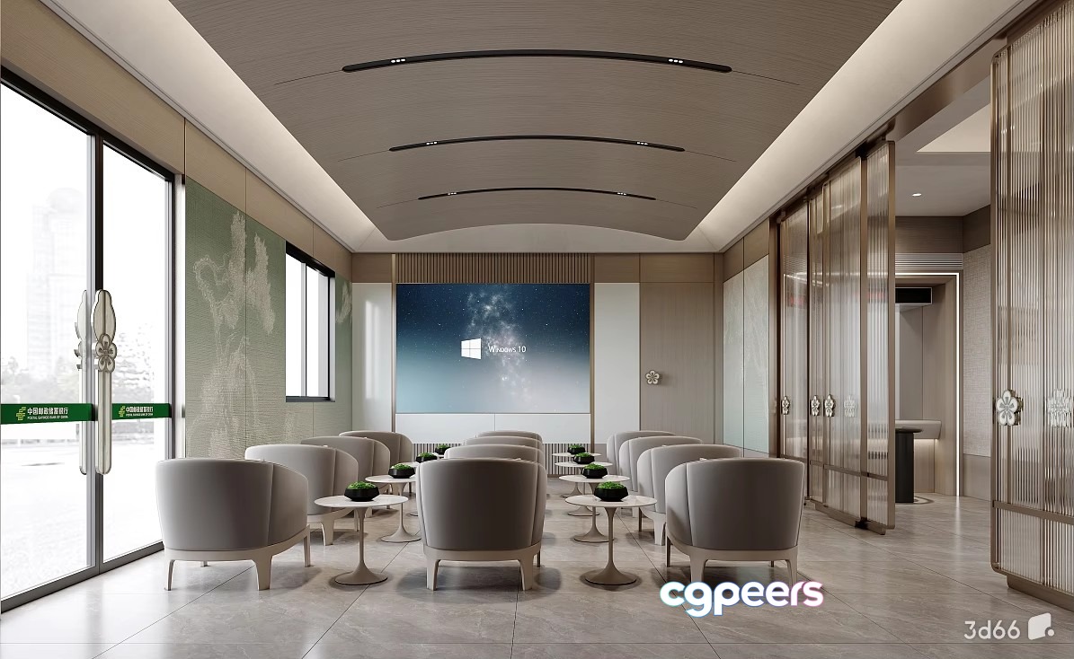 Modern Office Space 3D Model - 22741 - VRAY Render
