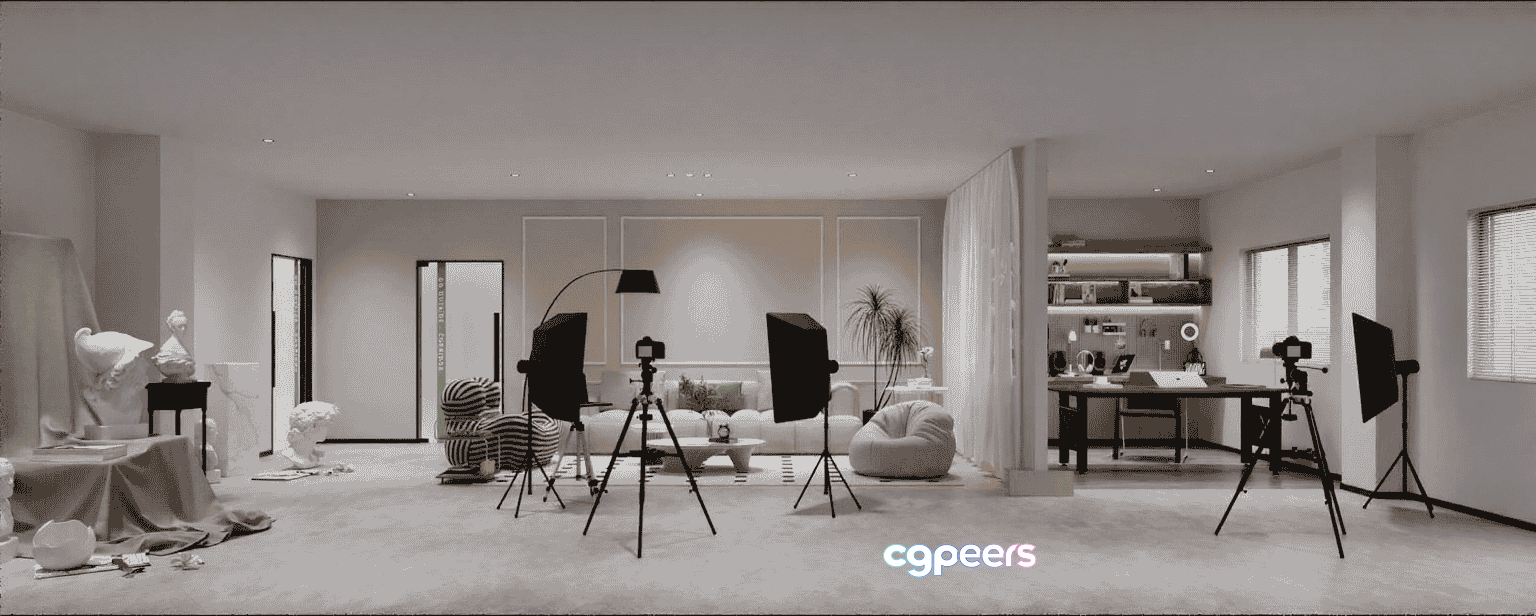 Modern Living Room 3D Model - 15829 - CORONA Render