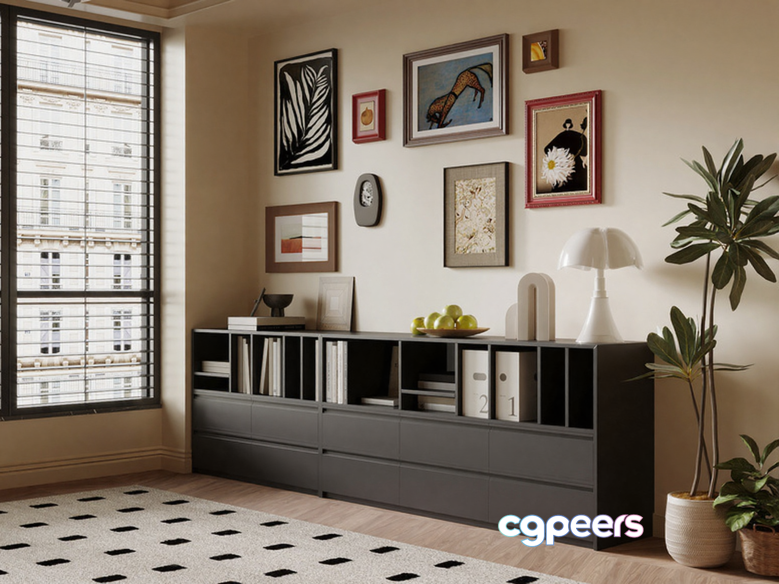 Modern Living Room 3D Model - 20068 - VRAY Render