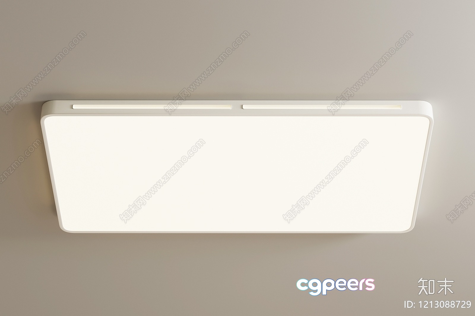 The Image Features A White Rectangular Object 3D Model - 20145 - VRAY Render