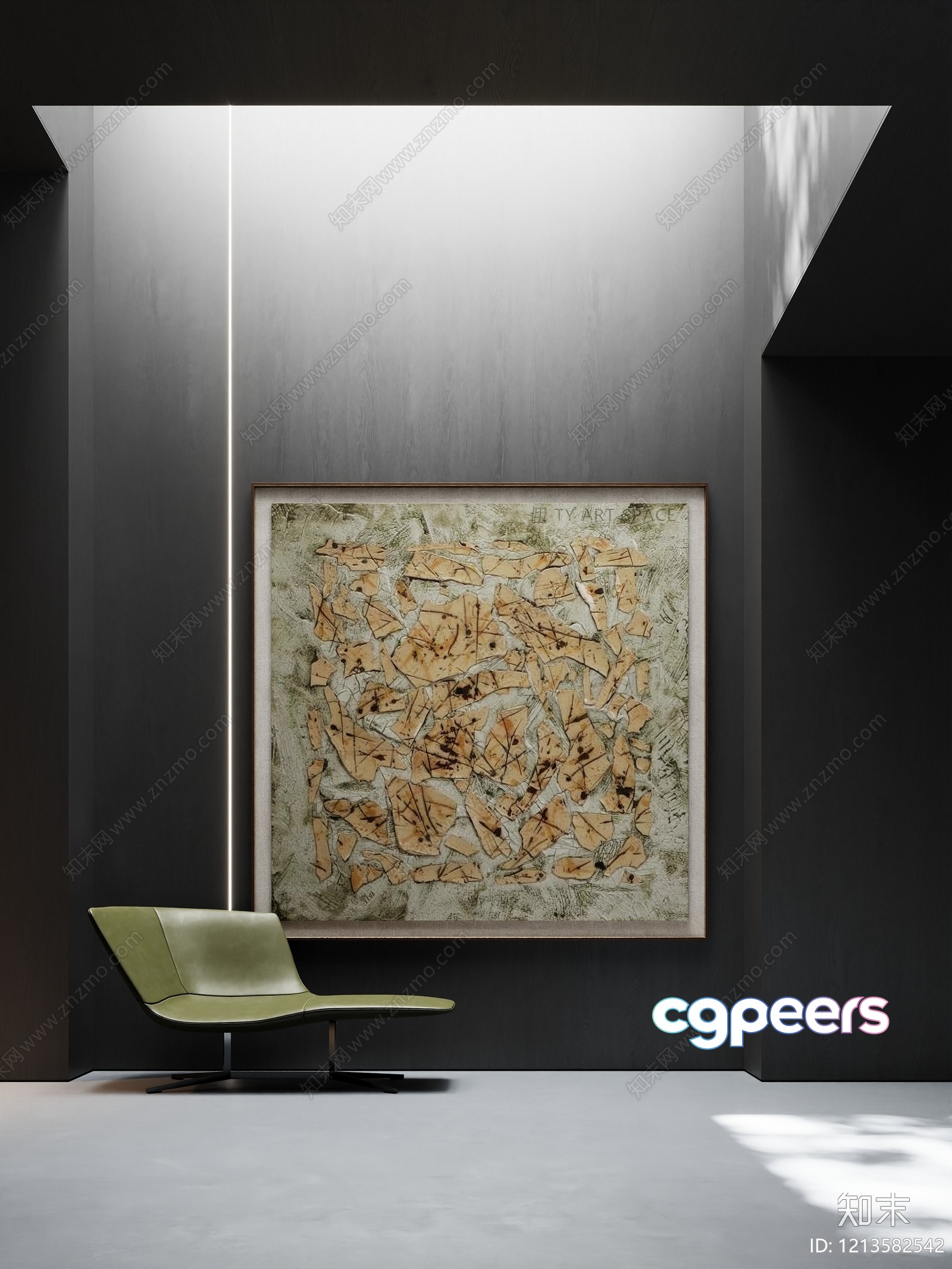 Modern Art Piece 3D Model - 12560 - VRAY Render