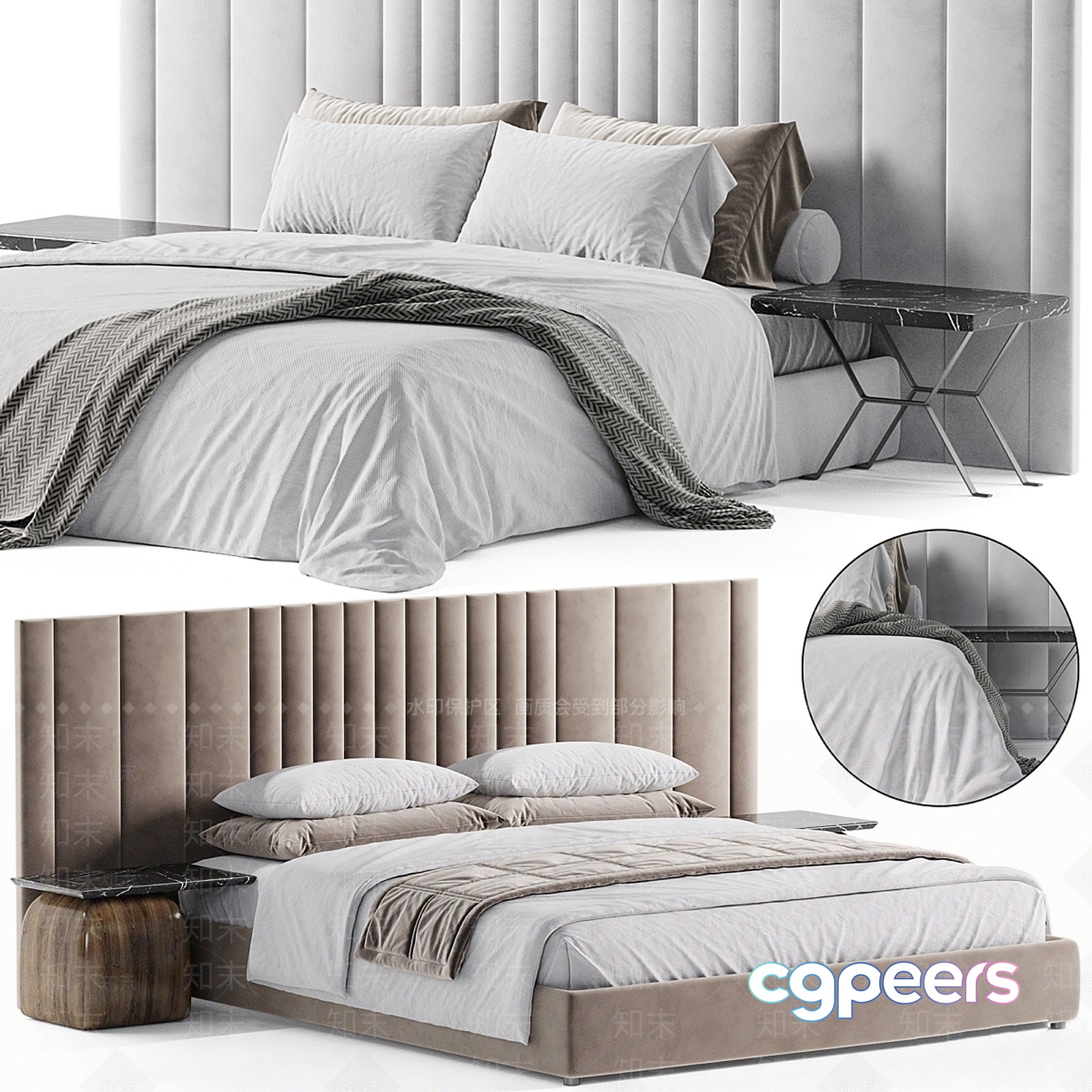 Cozy Modern Bedroom 3D Model - 17732 - VRAY Render