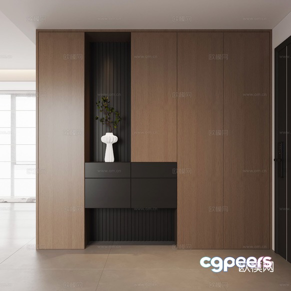 Modern Wooden Wall 3D Model - 15395 - VRAY Render