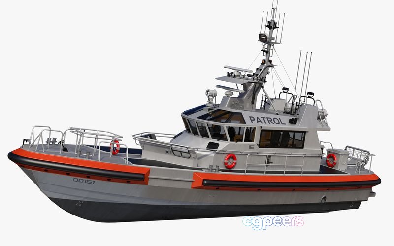 3D Game Assets - Patrol Boat 22m 3D Game Assets - Patrol Boat 22m