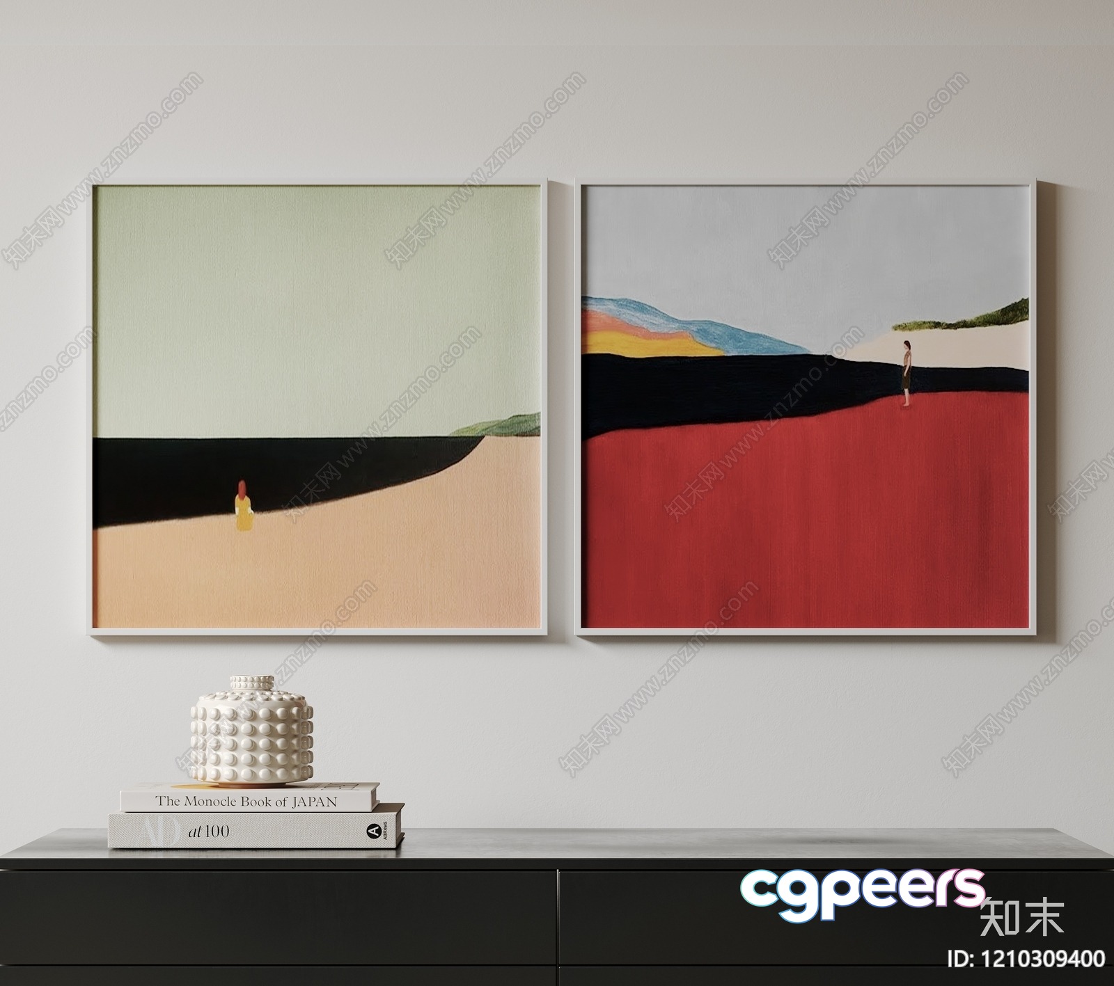 Modern Minimalist Decor 3D Model - 5505 - VRAY Render
