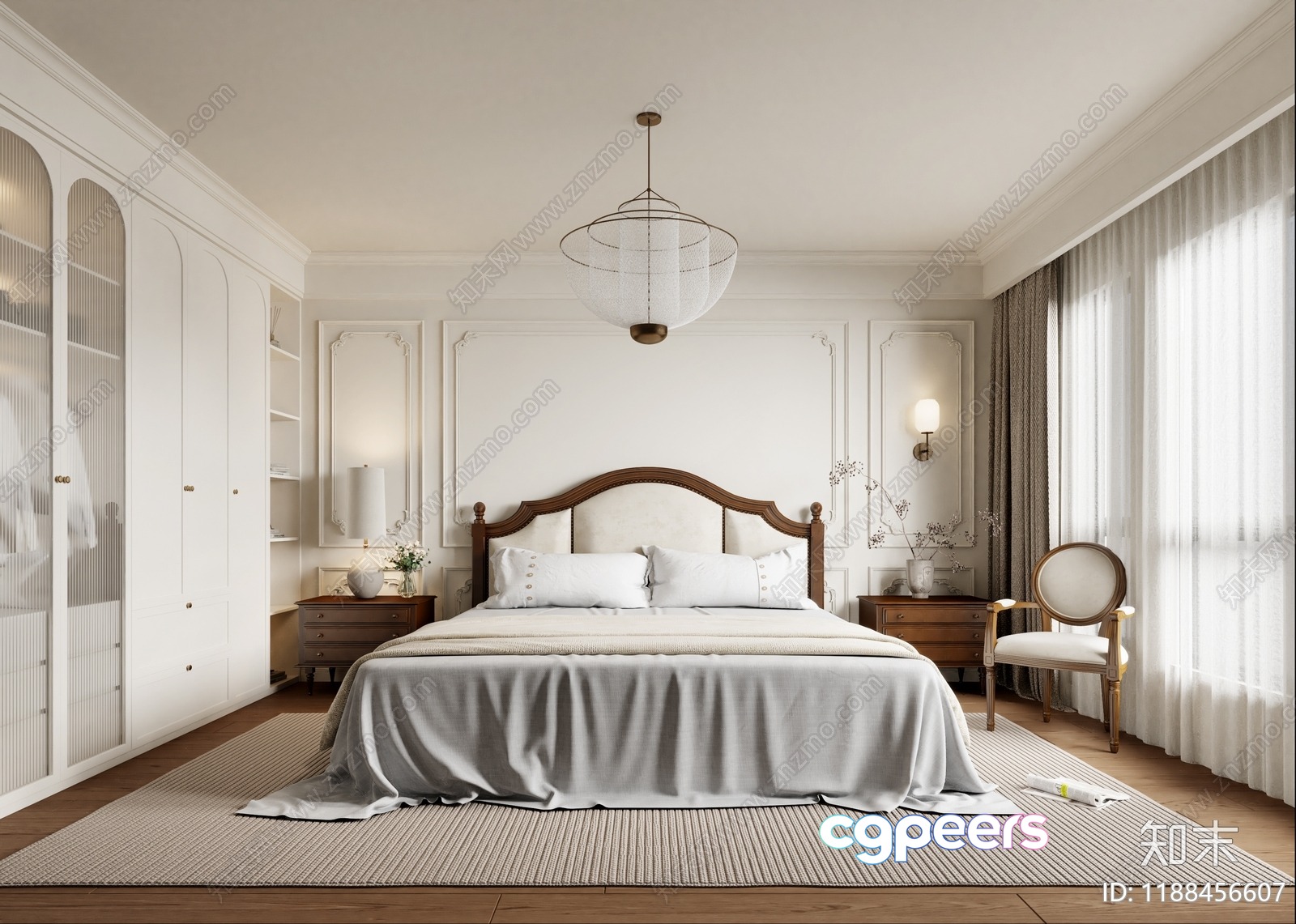 Cozy Bedroom 3D Model - 8509 - VRAY Render