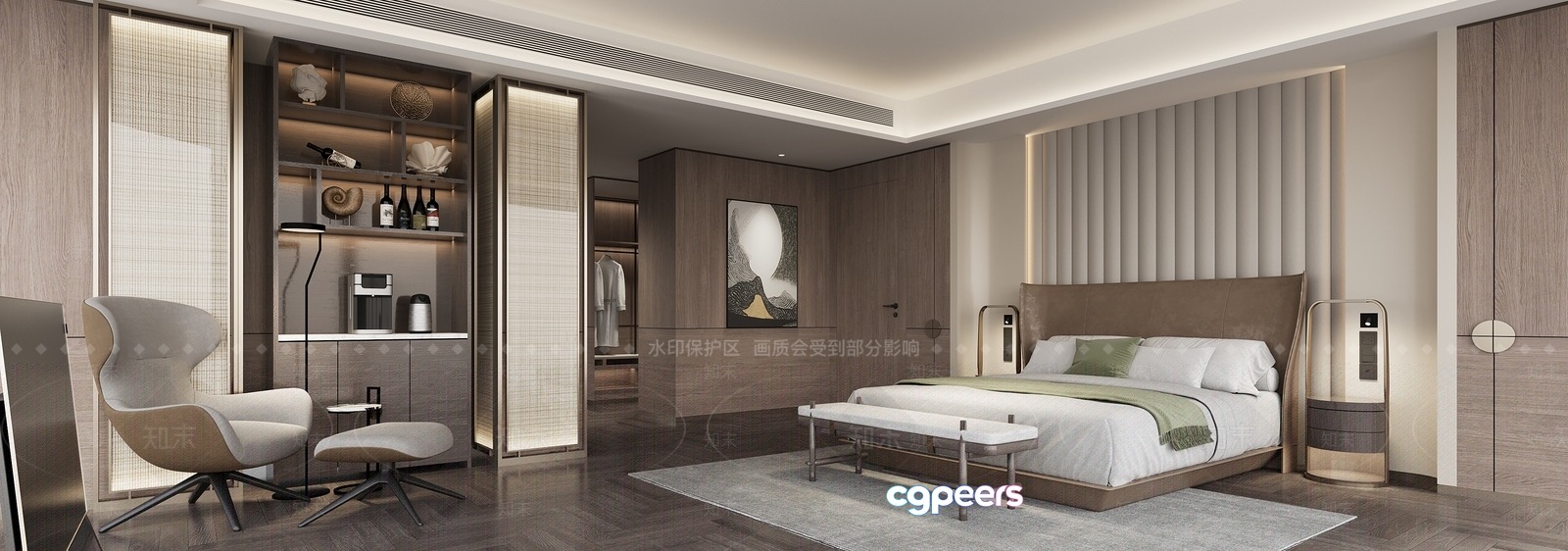 Cozy Bedroom 3D Model - 12278 - VRAY Render