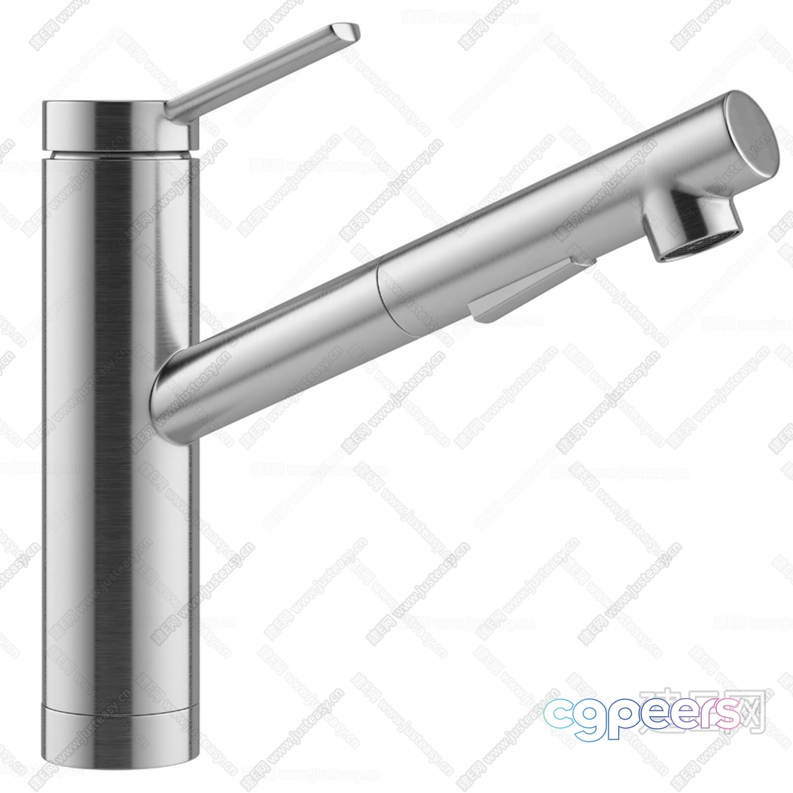 Modern Silver Faucet 3D Model - 14806 - CORONA Render