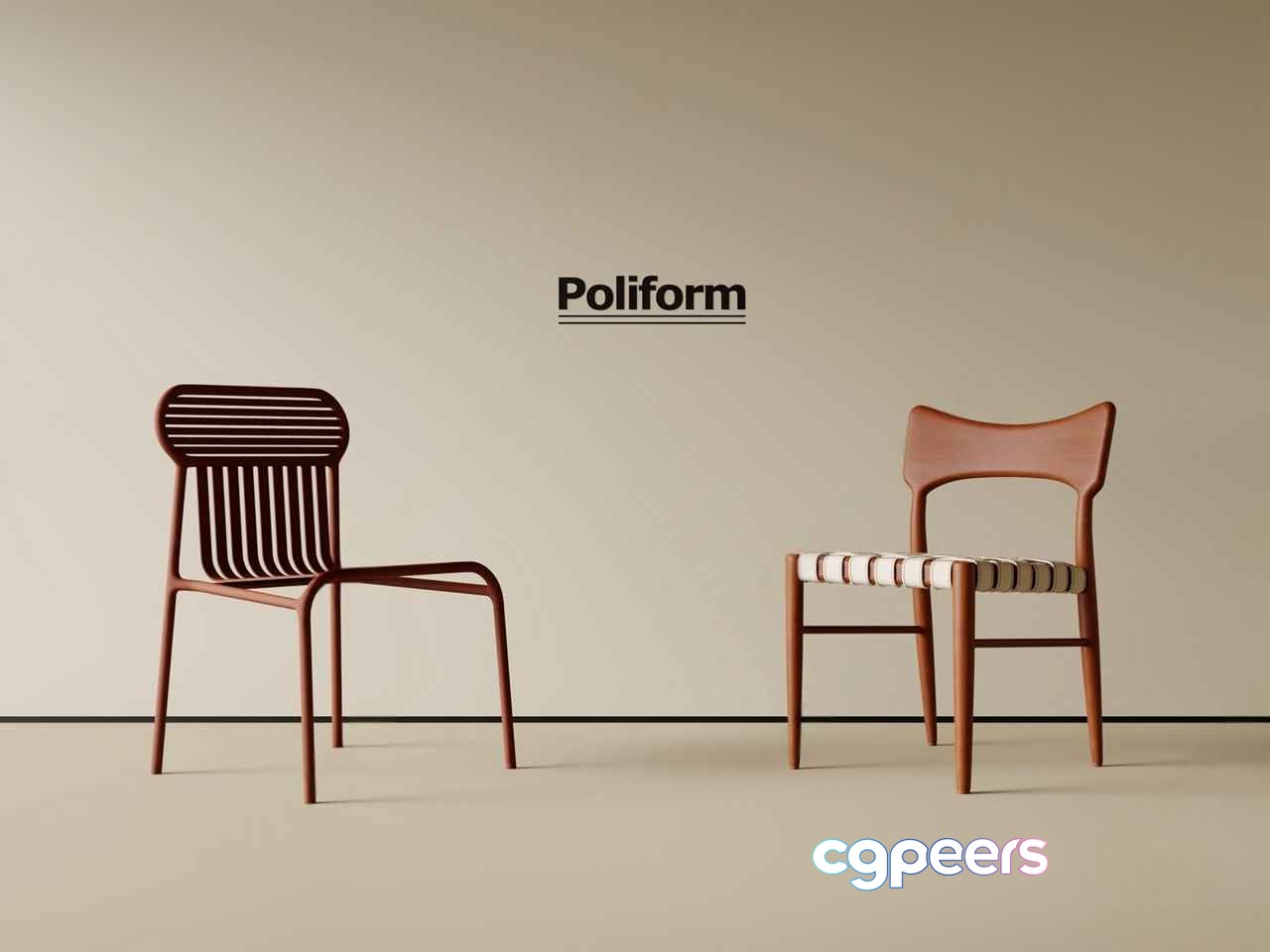 Modern Wood Chair 3D Model - 12313 - CORONA Render