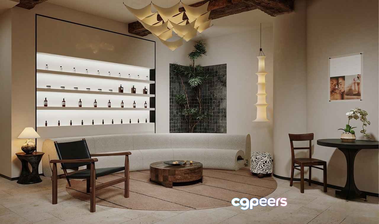 Modern Living Room 3D Model - 13163 - CORONA Render Modern Living Room 3D Model - 13163 - CORONA Render