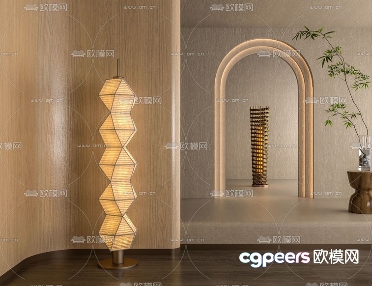 Modern Wooden Lamp 3D Model - 5353 - VRAY Render Modern Wooden Lamp 3D Model - 5353 - VRAY Render
