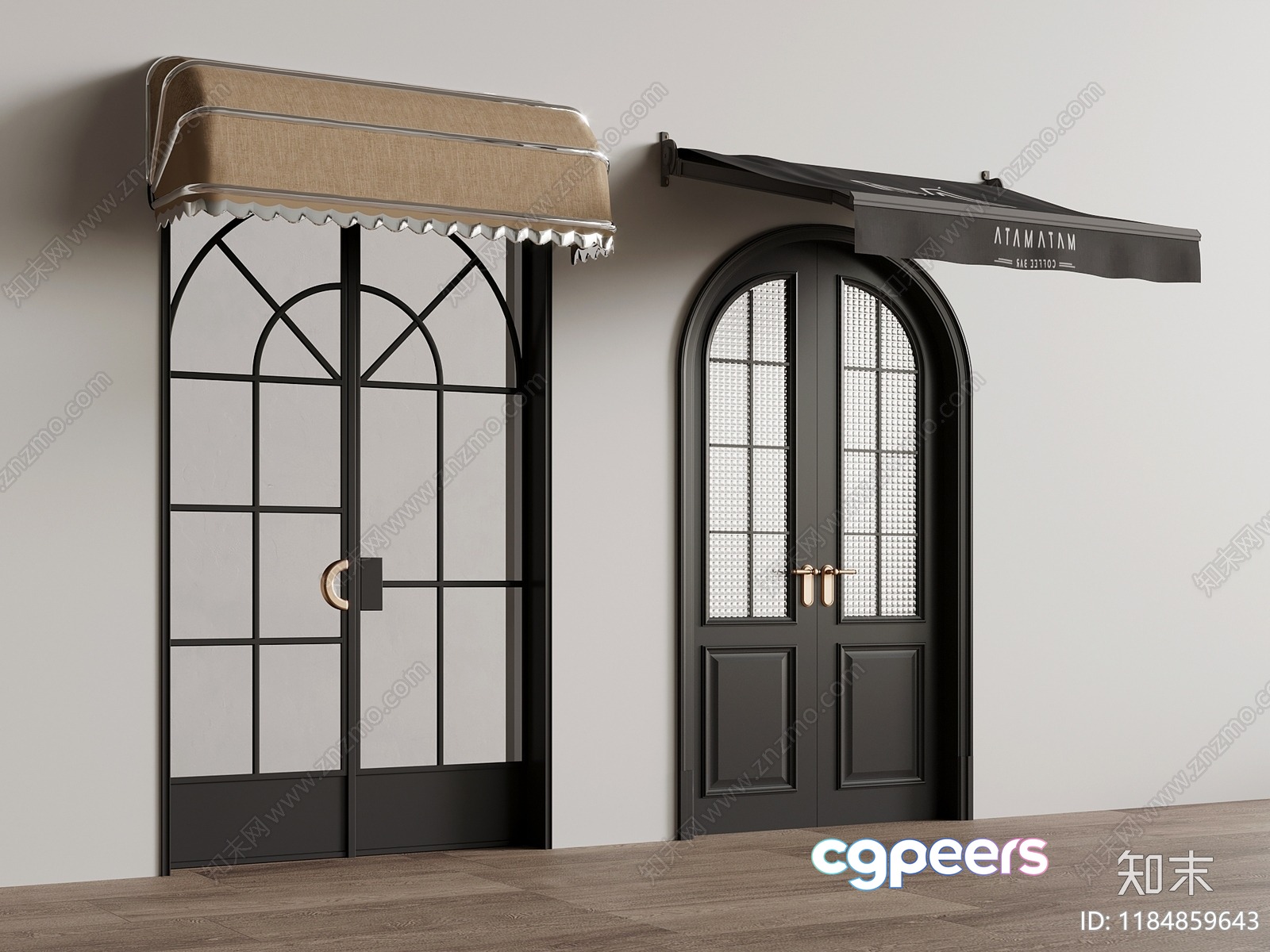 Modern Doorway With Awning 3D Model - 370 - VRAY Render Modern Doorway With Awning 3D Model - 370 - VRAY Render