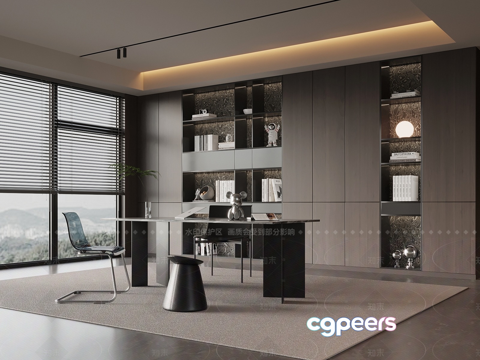 Modern Office Space 3D Model - 8188 - VRAY Render