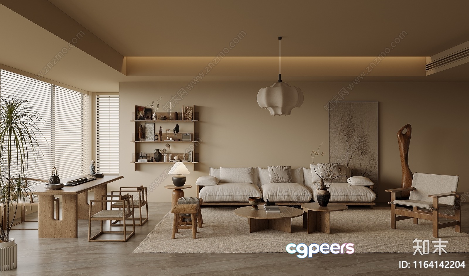 Modern Living Room 3D Model - 1566 - VRAY Render