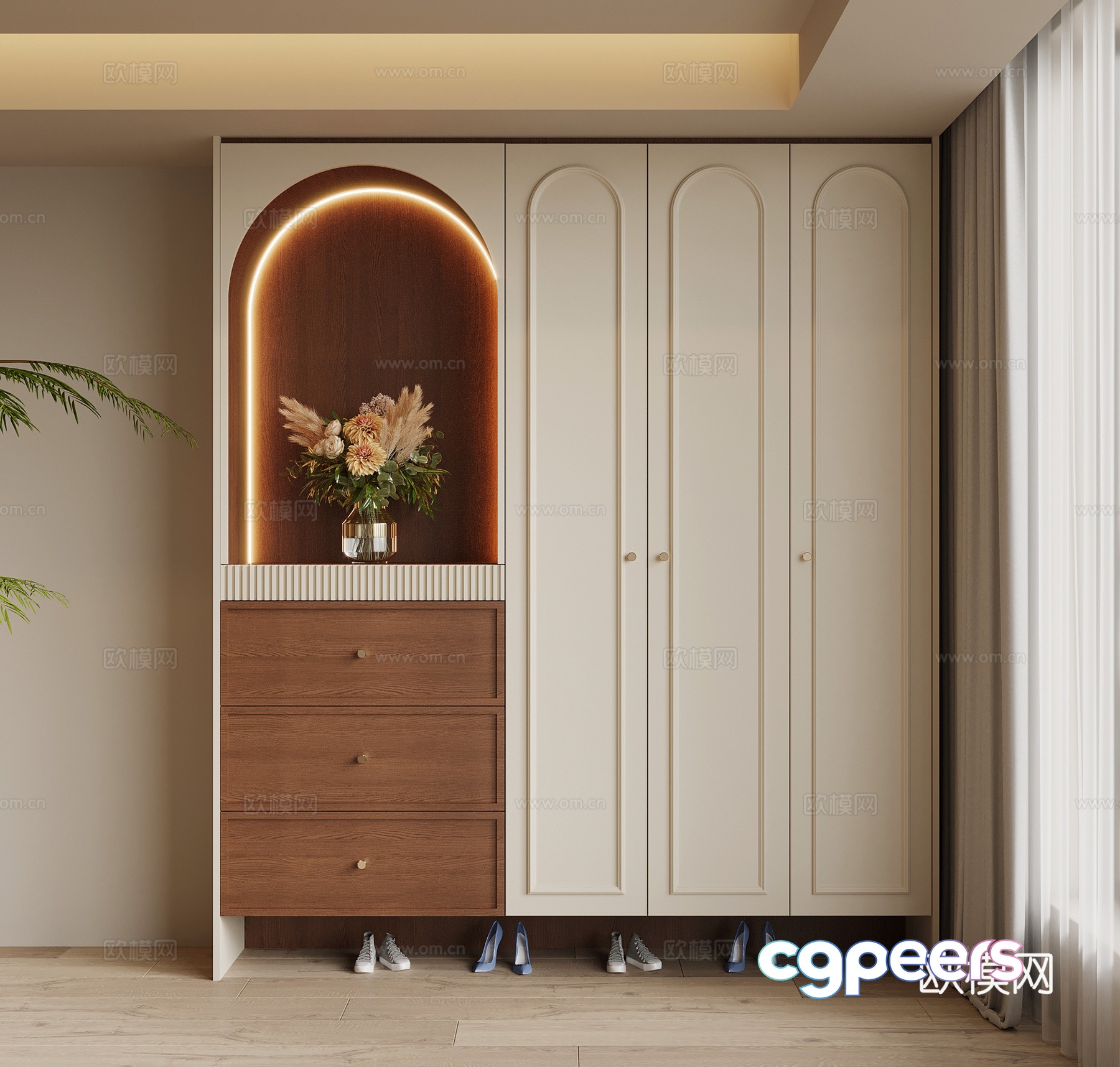 Modern Dresser 3D Model - 21418 - VRAY Render