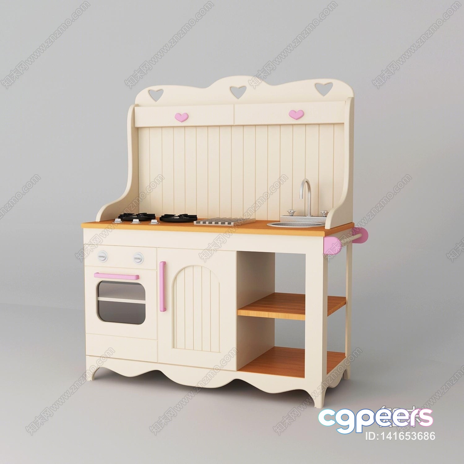 Modern Wooden Kitchen 3D Model - 15810 - VRAY Render Modern Wooden Kitchen 3D Model - 15810 - VRAY Render