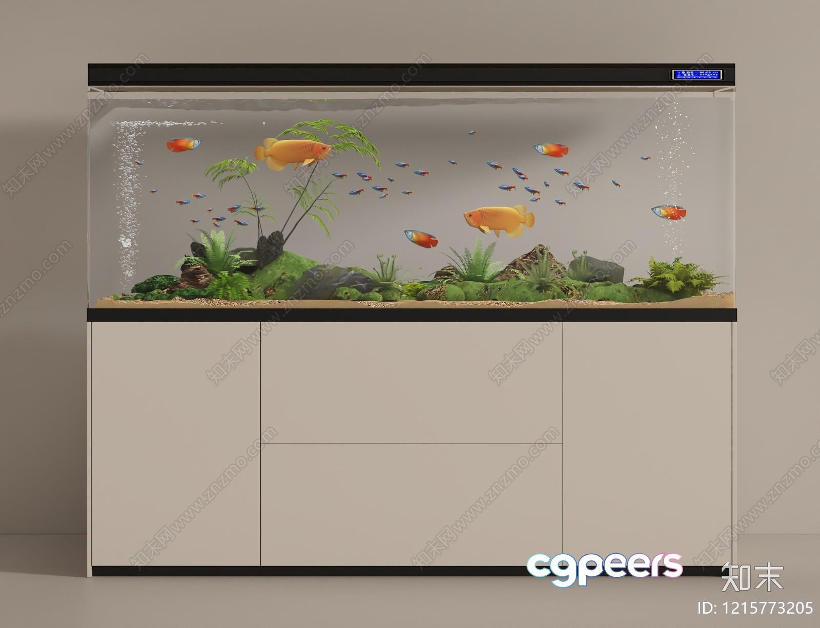 A Large Fish Tank 3D Model - 11282 - VRAY Render