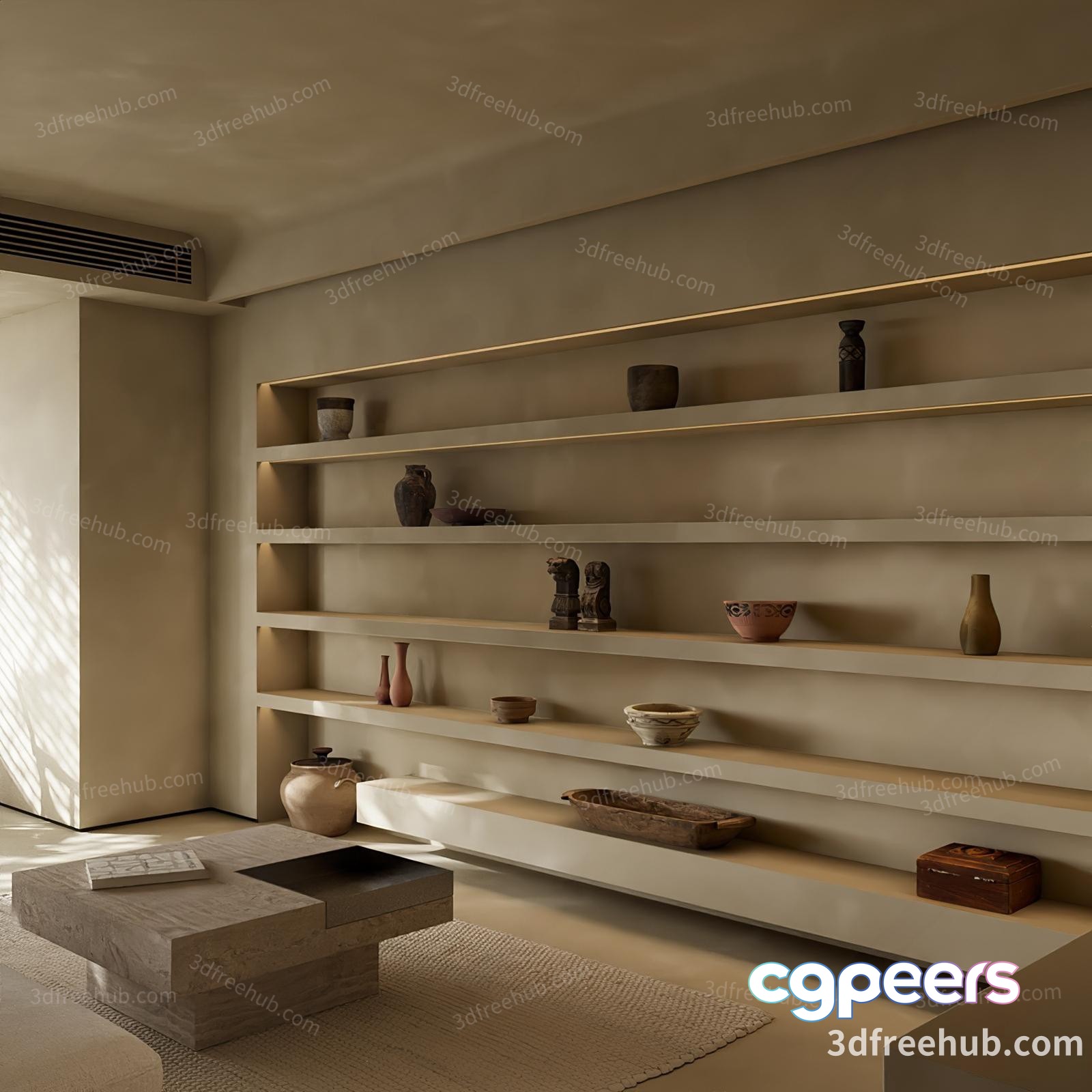 Modern Minimalist Interior 3D Model - 22271 - VRAY Render
