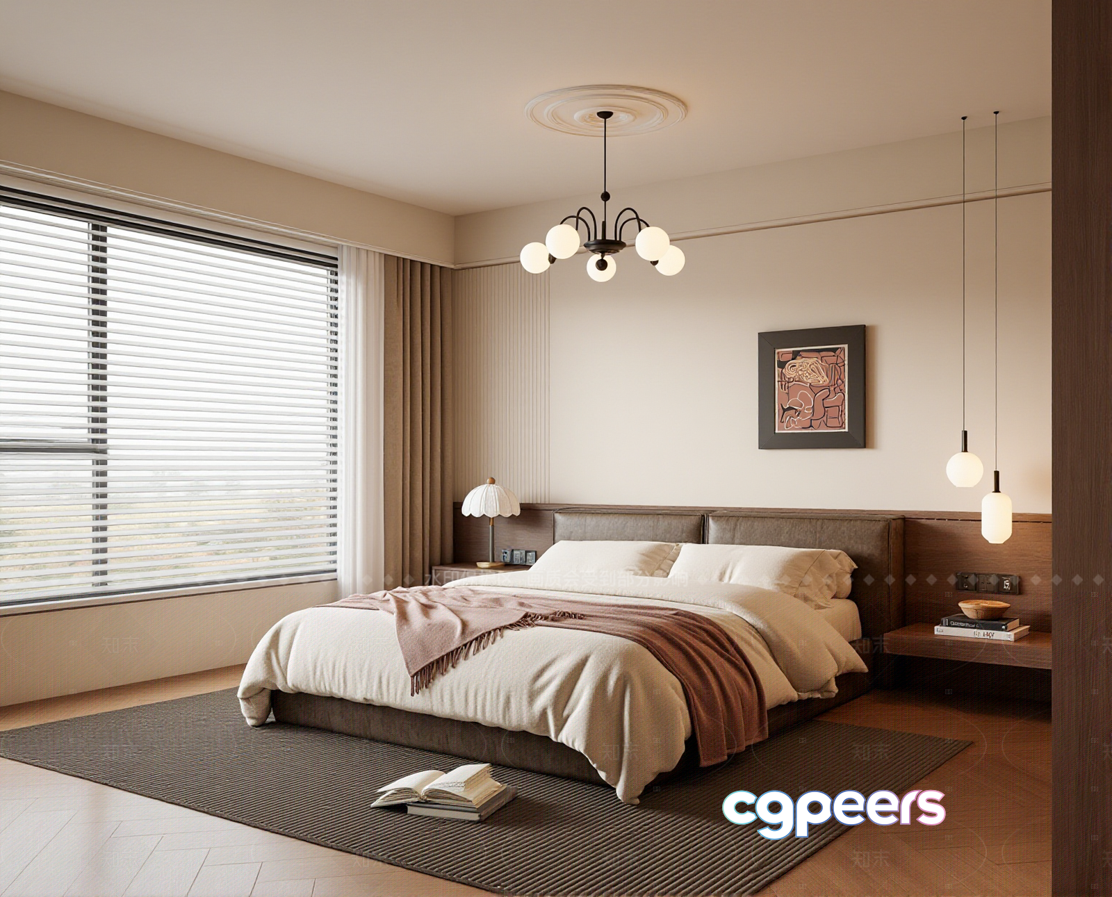 Cozy Bedroom 3D Model - 2001 - VRAY Render
